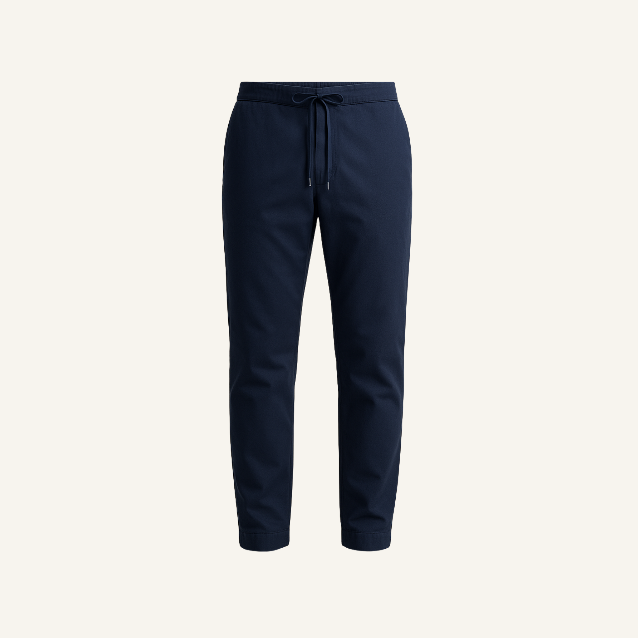 Navy Cotton Draw String Trouser