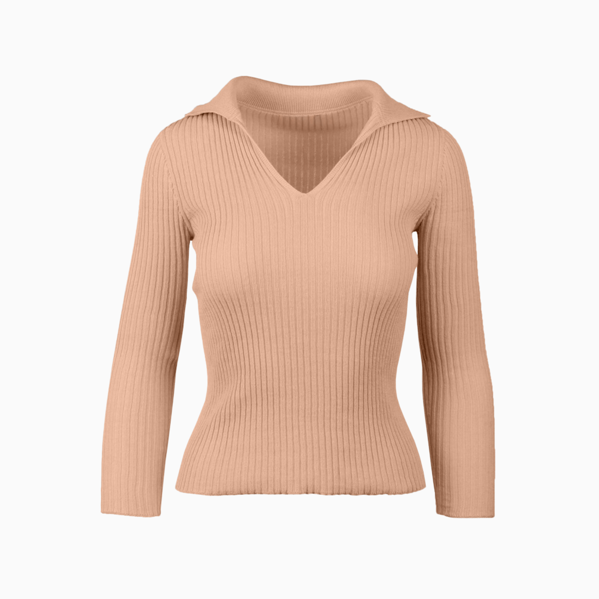 Long Sleeve V - Neck Polo - Tailored Mone