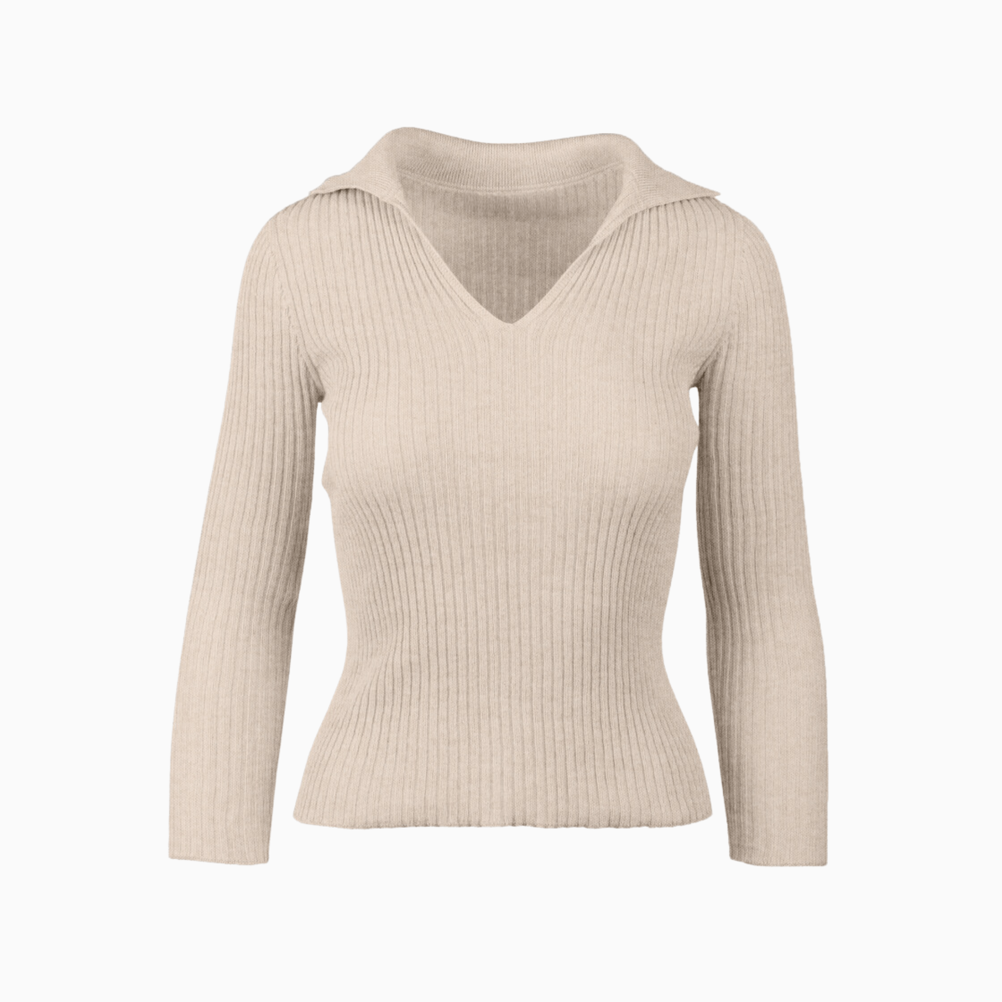 Long Sleeve V - Neck Polo - Tailored Mone