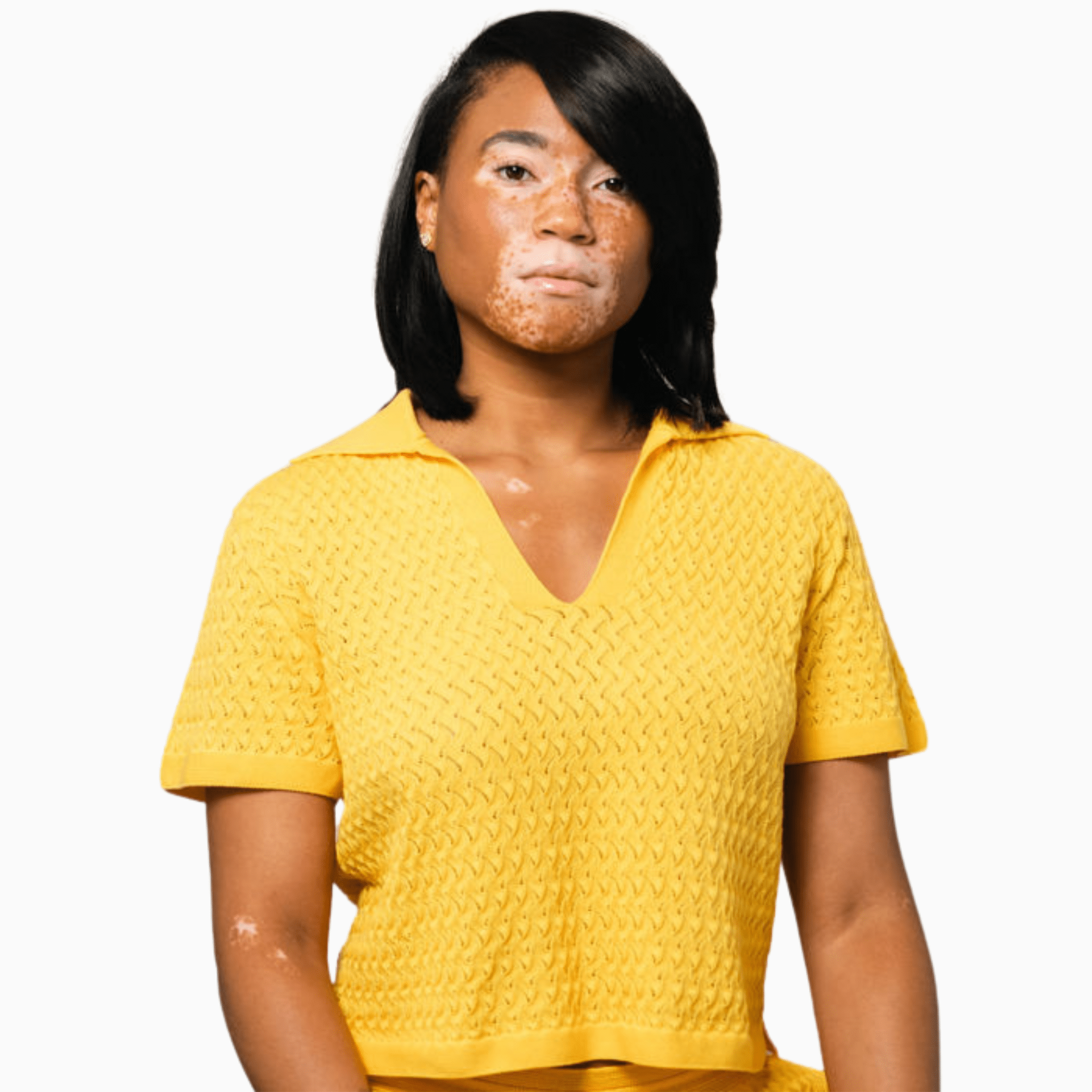 Pointelle V - Neck Polo - Tailored Mone