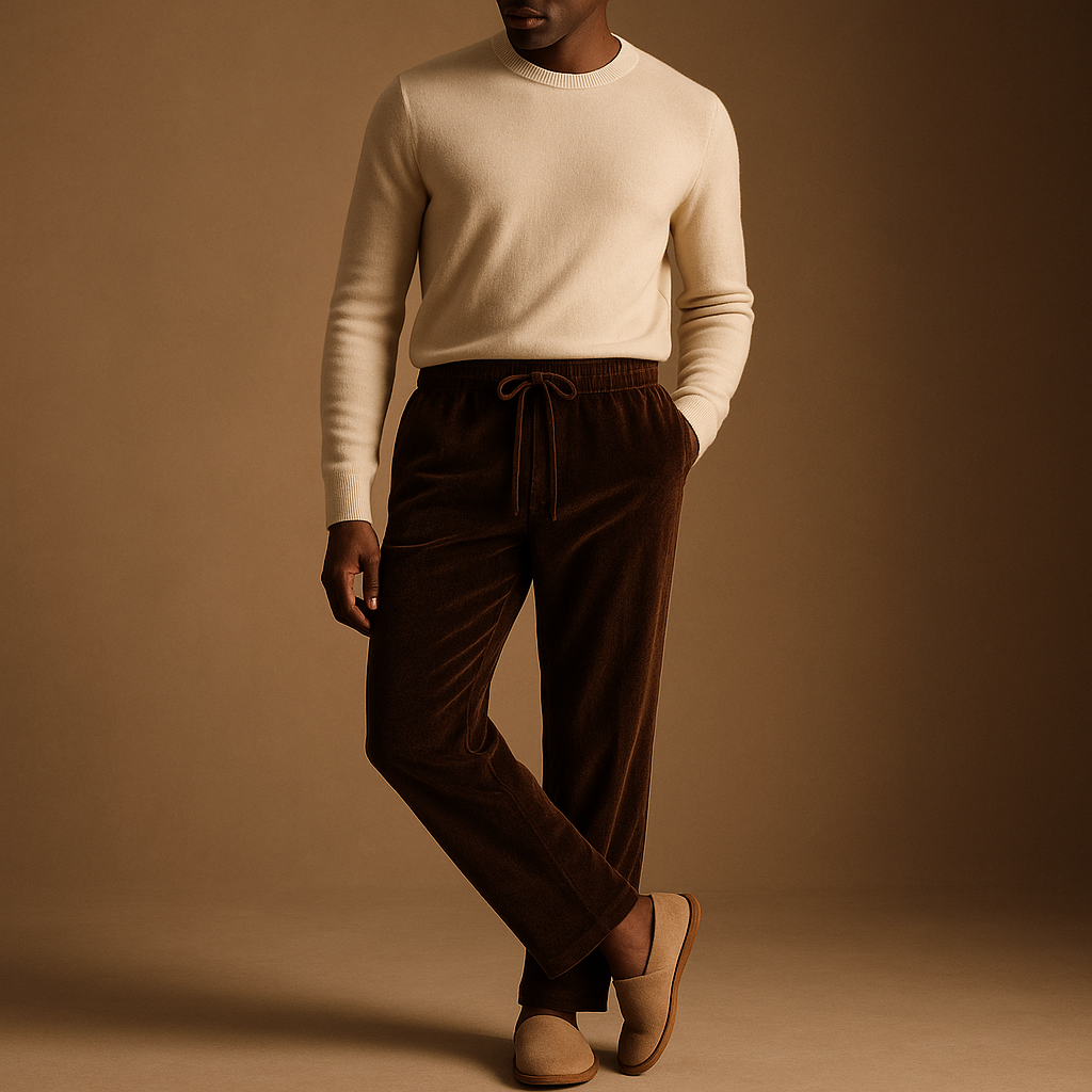 Espresso Velvet Lounge Trousers