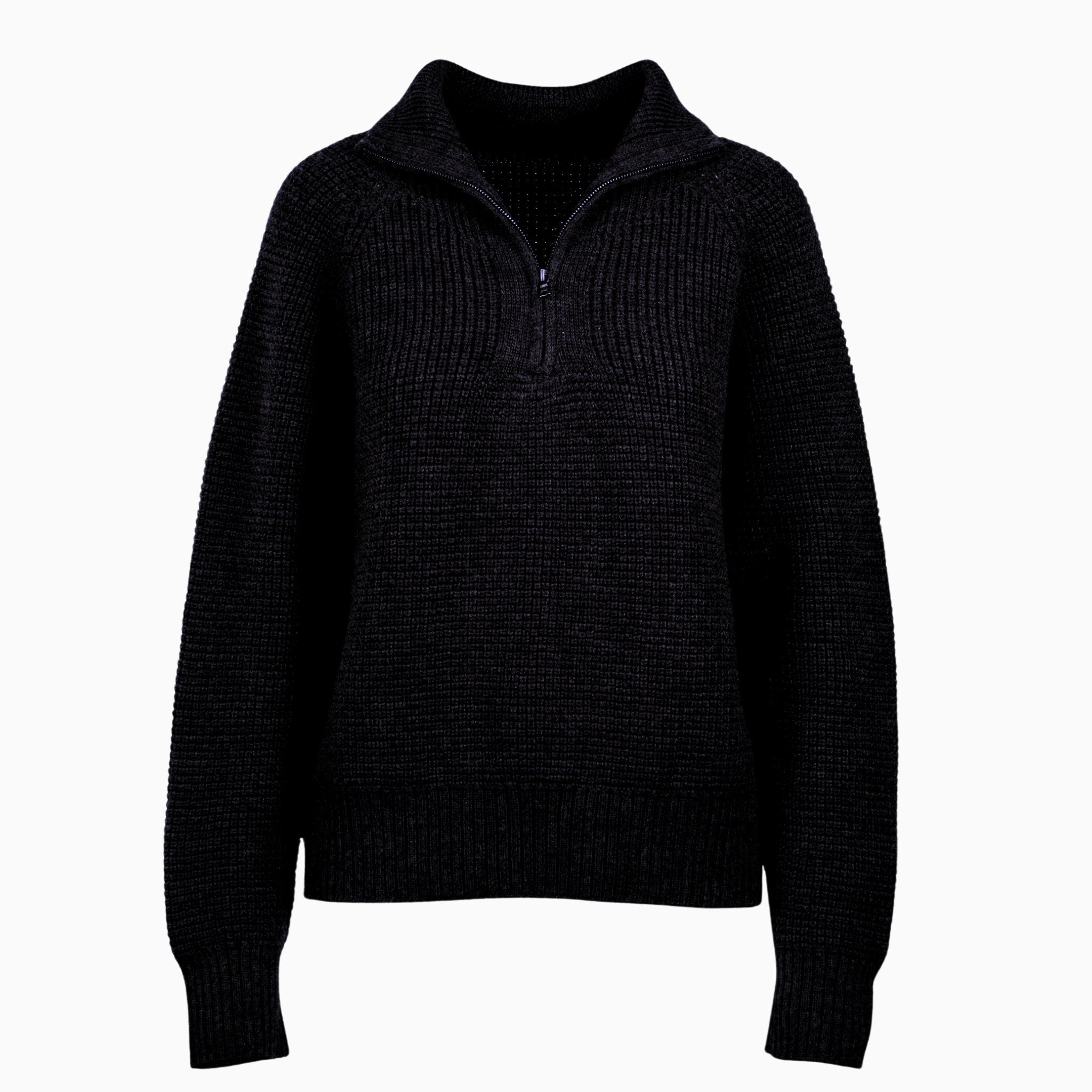 Charcoal Quarter Zip Sweater - Tailored Mone