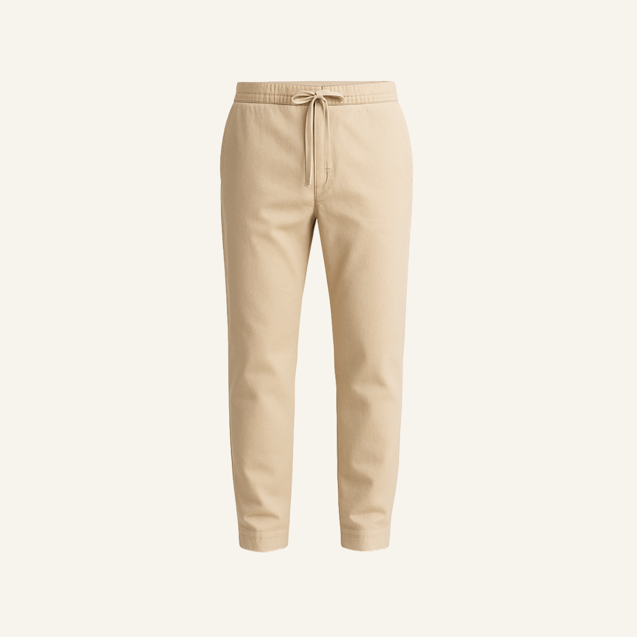 Stone Cotton Draw String Trouser