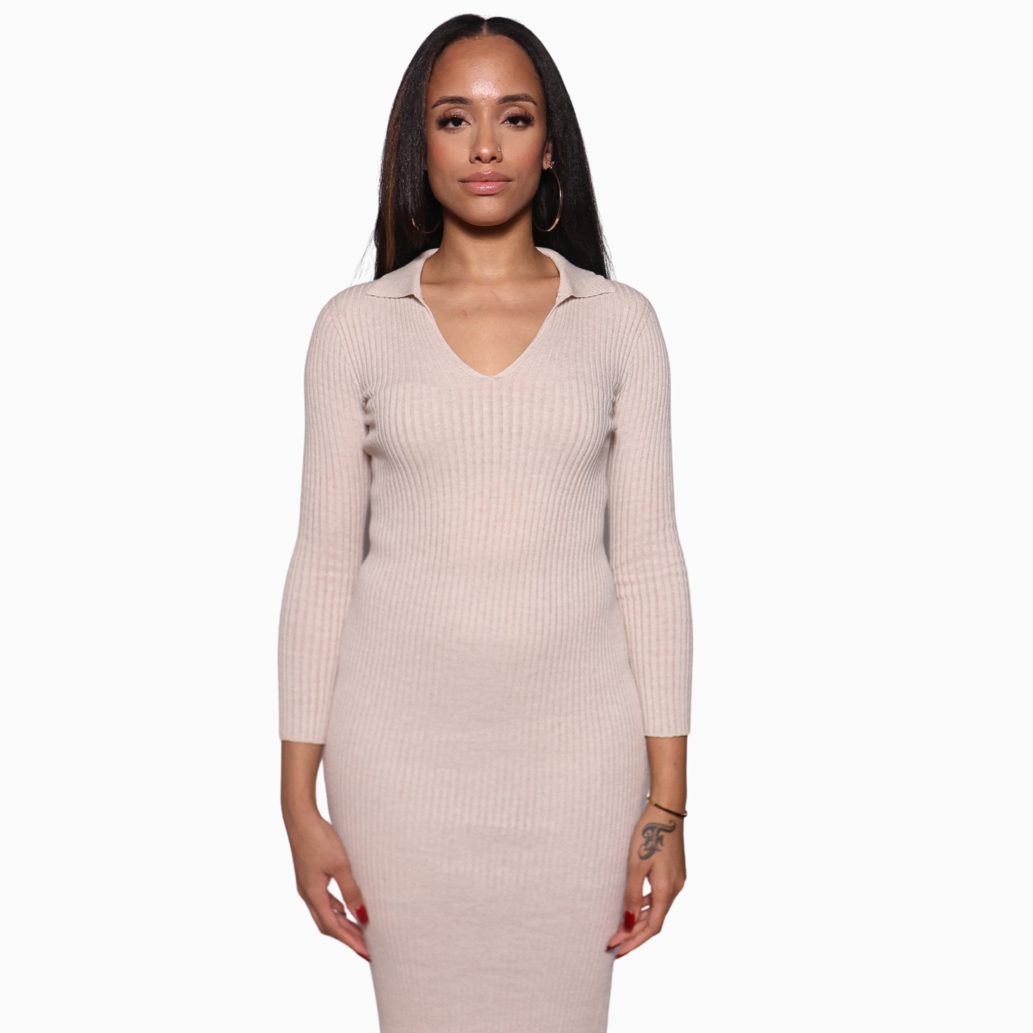 Long-Sleeve Polo Dress - Tailored Mone