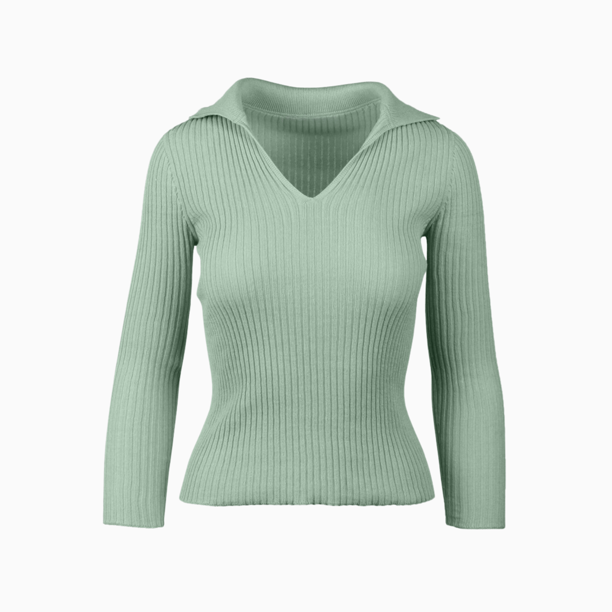 Long Sleeve V - Neck Polo - Tailored Mone