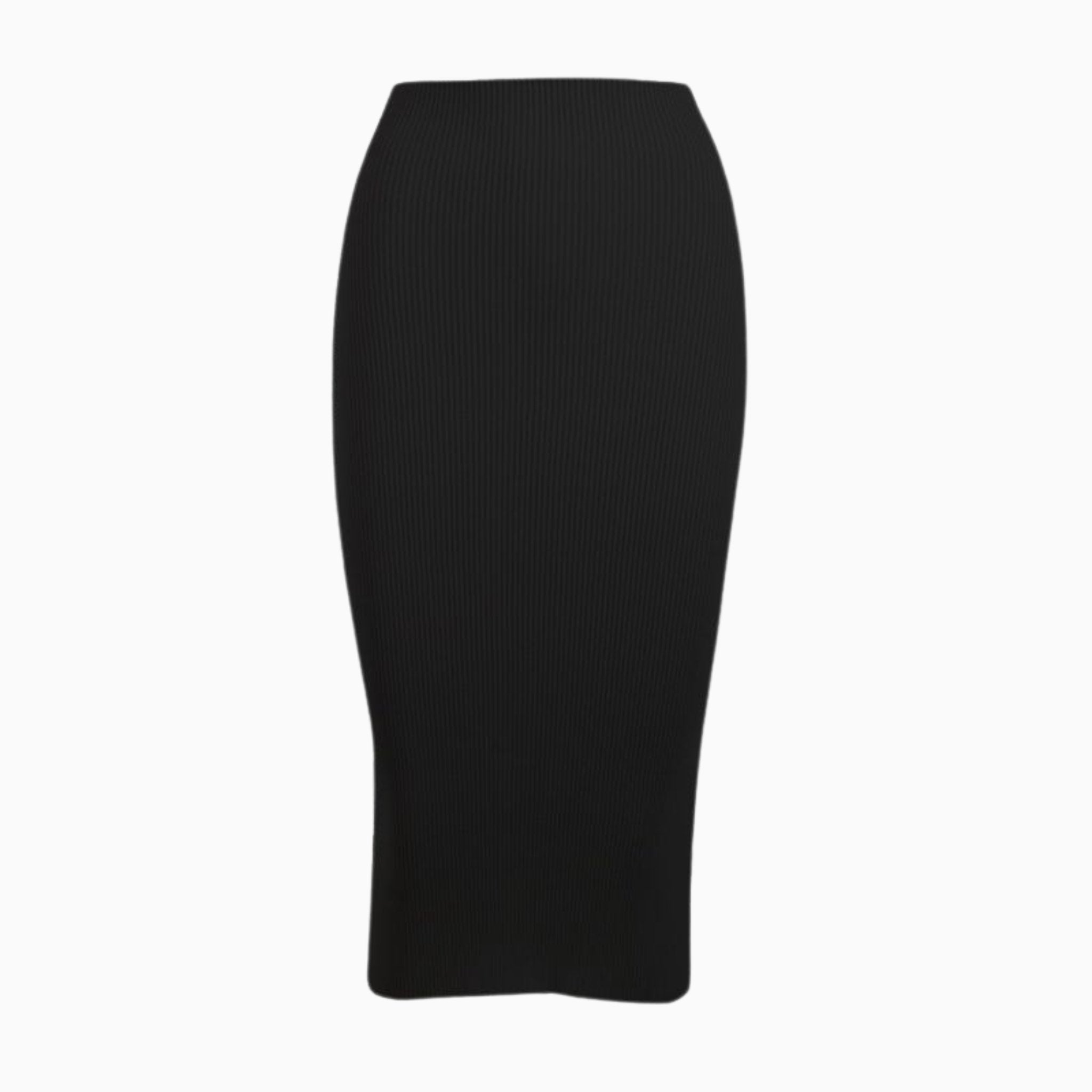 Ribbed High Waisted Pencil Skirt - Tailored Mone