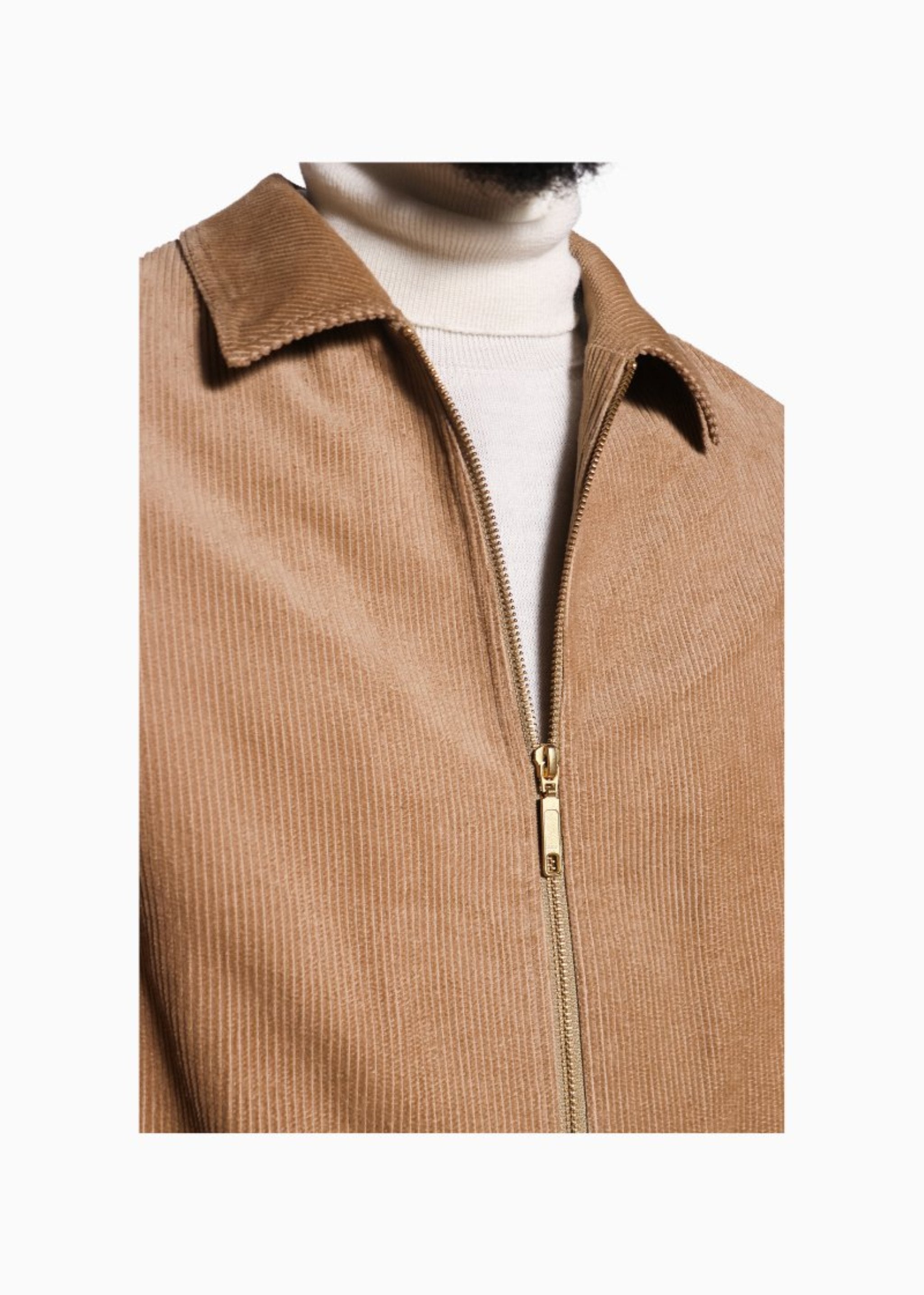 Tan Corduroy Bomber - TailoredMone