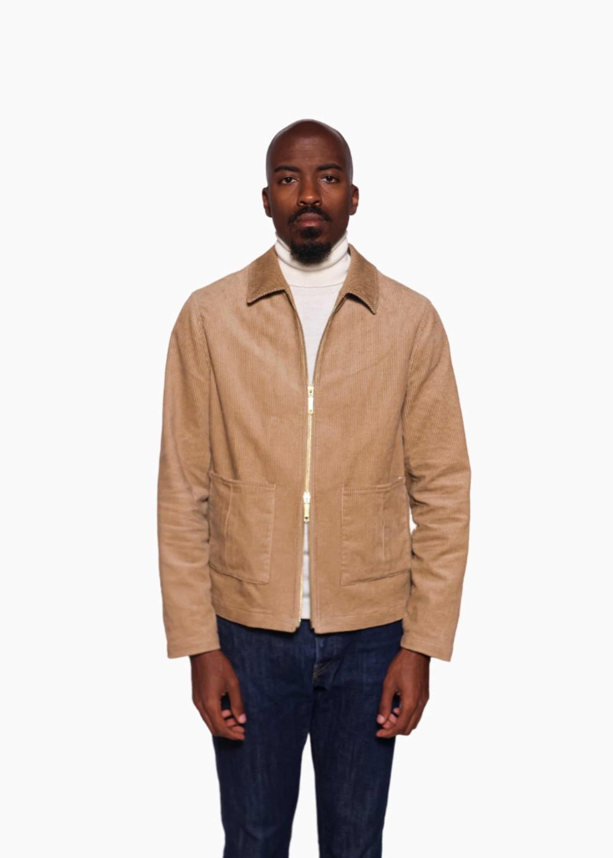 Tan Corduroy Bomber - TailoredMone